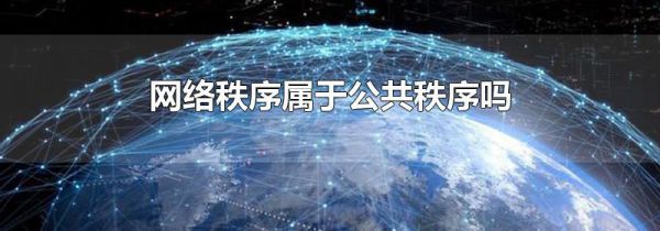 网络秩序属于公共秩序吗