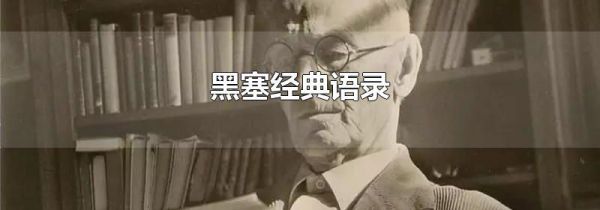 黑塞经典语录