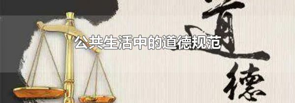 公共生活中的道德规范
