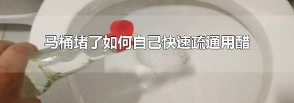 马桶堵了如何自己快速疏通用醋