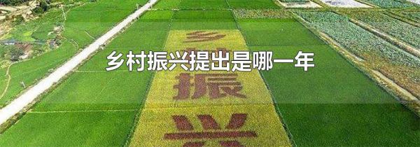 乡村振兴提出是哪一年