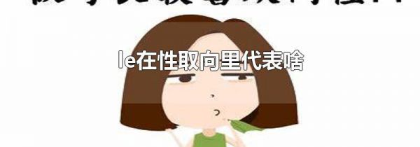 le在性取向里代表啥