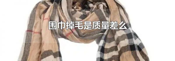 围巾掉毛是质量差么