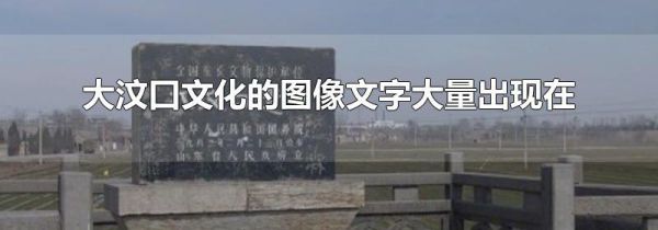 大汶口文化的图像文字大量出现在