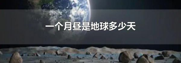 一个月昼是地球多少天