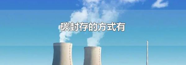 碳封存的方式有