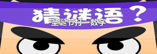 圣诞节打一数字