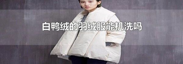 白鸭绒的羽绒服能机洗吗