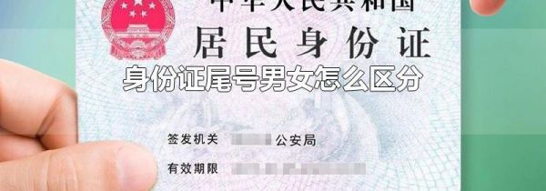 身份证尾号男女怎么区分