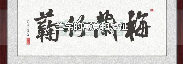 兰字的寓意和象征