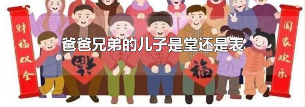 爸爸兄弟的儿子是堂还是表