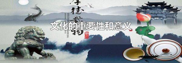 文化的重要性和意义
