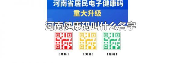 河南健康码叫什么名字