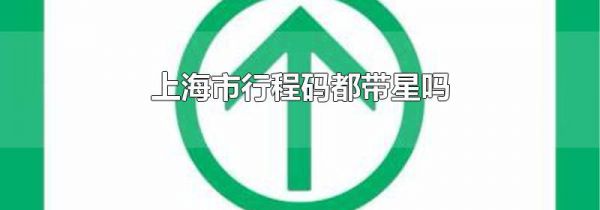 上海市行程码都带星吗