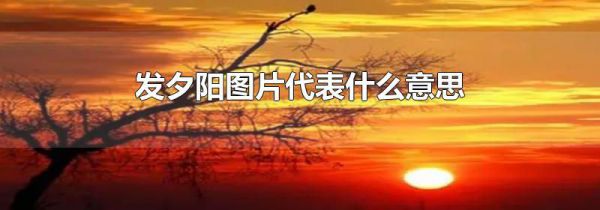 发夕阳图片代表什么意思
