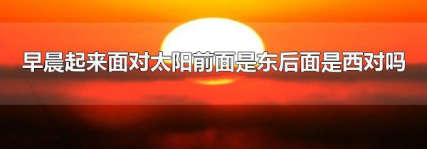 早晨起来面对太阳前面是东后面是西对吗