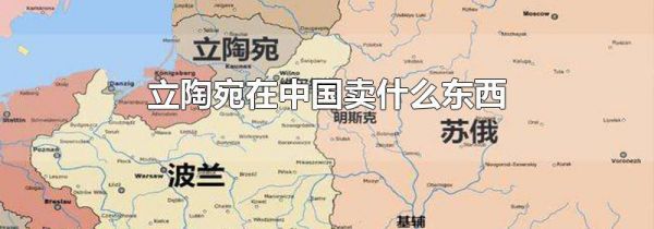 立陶宛在中国卖什么东西