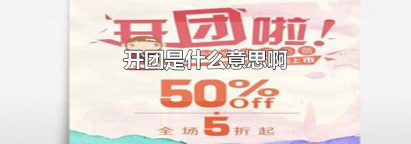 开团是什么意思啊