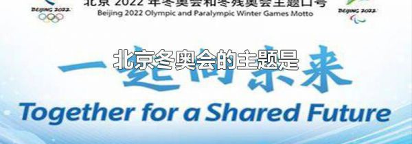 北京冬奥会的主题是