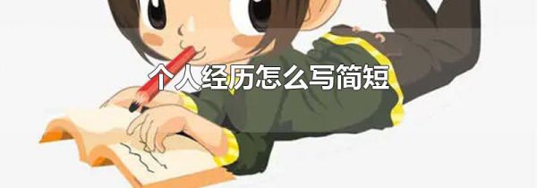 个人经历怎么写简短