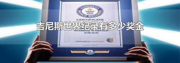 吉尼斯世界纪录有多少奖金
