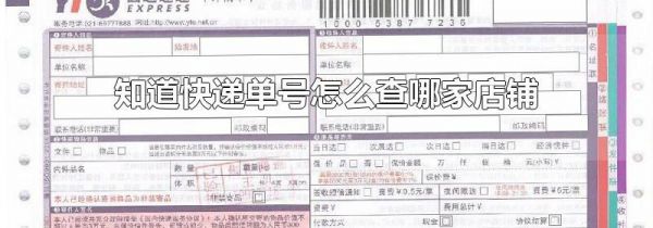 知道快递单号怎么查哪家店铺