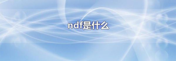 ndf是什么
