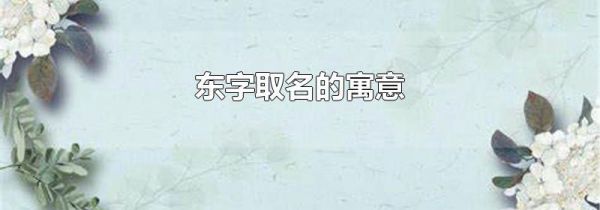 东字取名的寓意