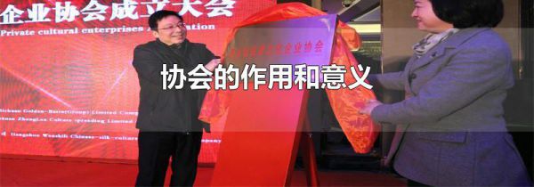 协会的作用和意义