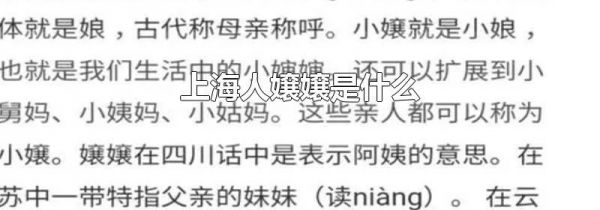 上海人嬢嬢是什么