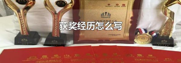 获奖经历怎么写