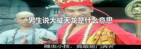 男生说大威天龙是什么意思