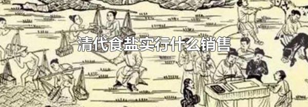 清代食盐实行什么销售