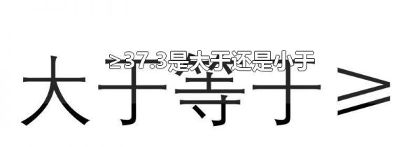 ≥37.3是大于还是小于