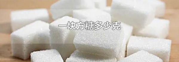 一块方糖多少克