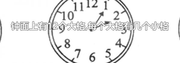 钟面上有12个大格,每个大格有几个小格
