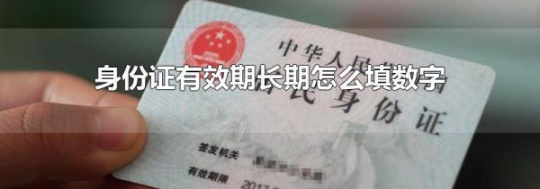 身份证有效期长期怎么填数字