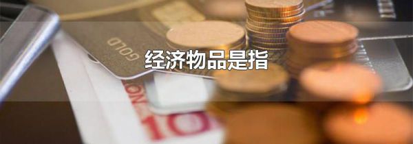 经济物品是指
