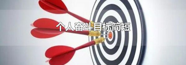 个人奋斗目标简短