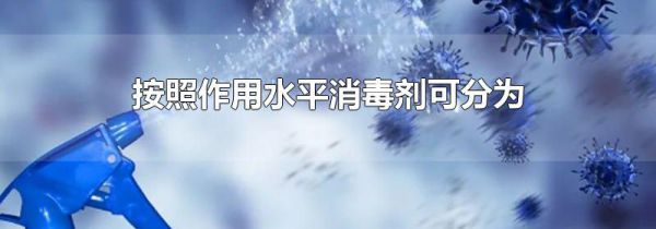 按照作用水平消毒剂可分为