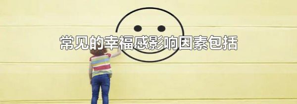 常见的幸福感影响因素包括