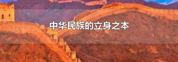 中华民族的立身之本