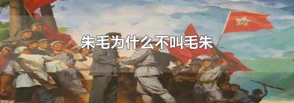 朱毛为什么不叫毛朱