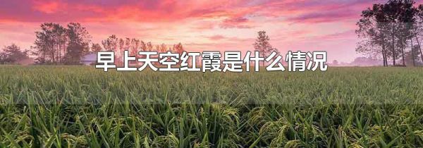 早上天空红霞是什么情况