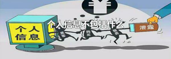 个人信息不包括什么