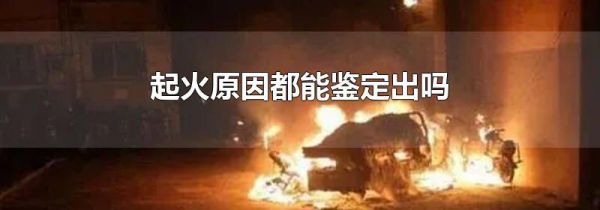 起火原因都能鉴定出吗