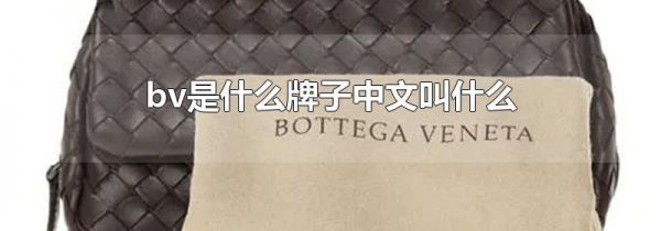 bv是什么牌子中文叫什么