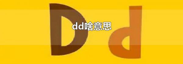 dd啥意思