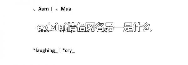 coisini情侣网名另一是什么