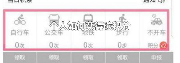 个人如何获得碳积分